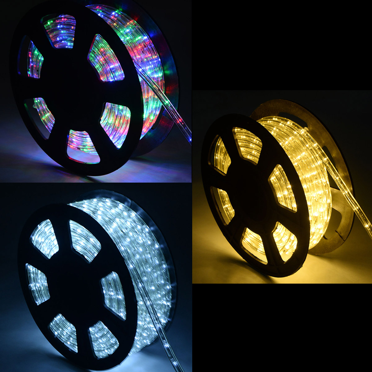 30M Lichterschlauch Lichtschlauch Lichterkette mit 1080 LEDs Weihnachten Deko-100' Warm White