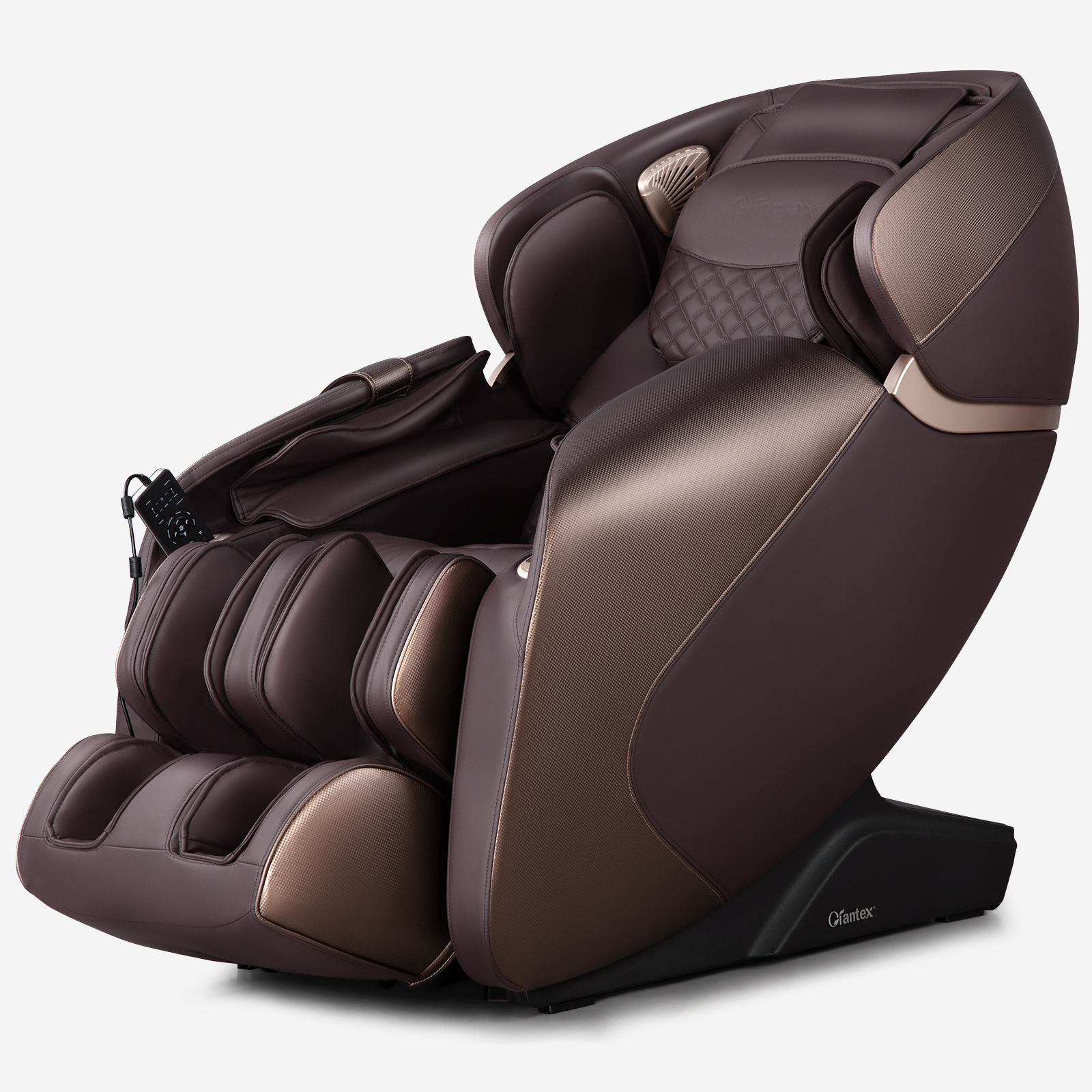 Ganzkörper Massagesessel Zero Gravity SL Track Massagestuhl mit Heizung & Luftkompression Braun