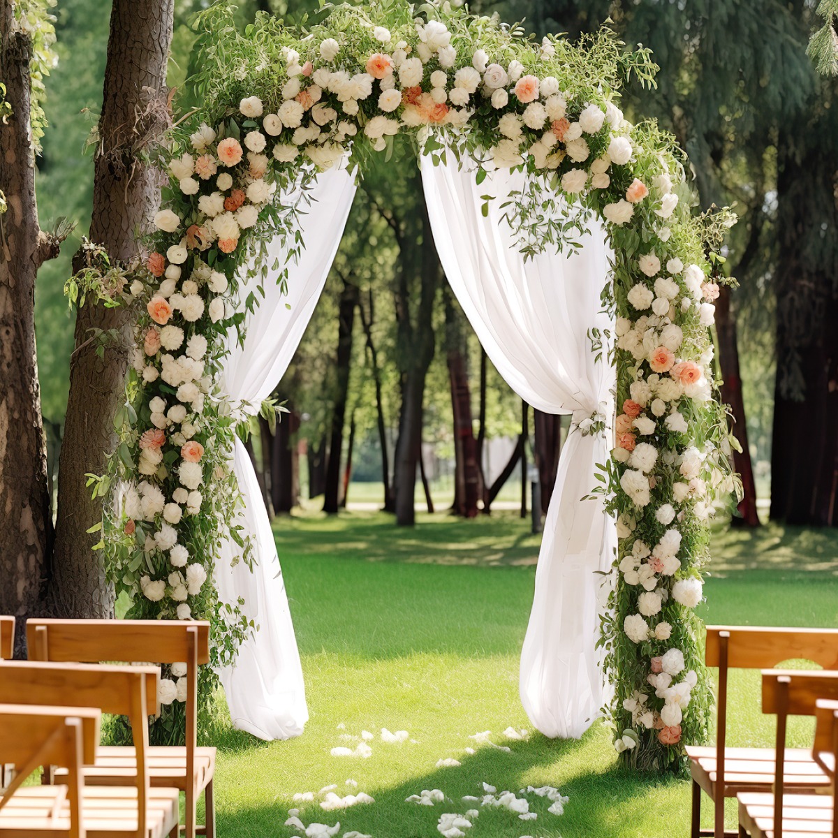 Rosenbogen Metall Gartenbogen für Kletterpflanzen Rankbogen für Hinterhof Hochzeit Party 143 x 40 x 234 cm
