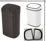 68 L Automatischer Mülleimer mit Sensor & Dual-Zonen Intelligenter Abfalleimer Schwarz