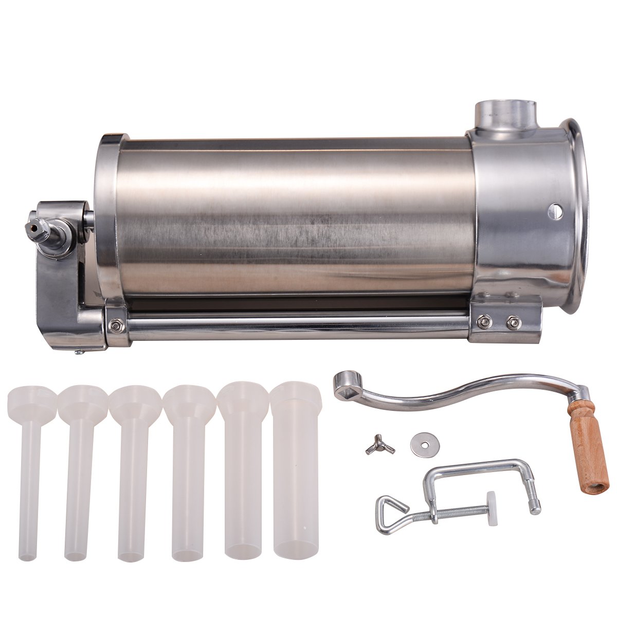 5 kg Edestahl Wurstfüller Wurstmaschine Wurstfüllmaschine inkl. 6 Füllrohre