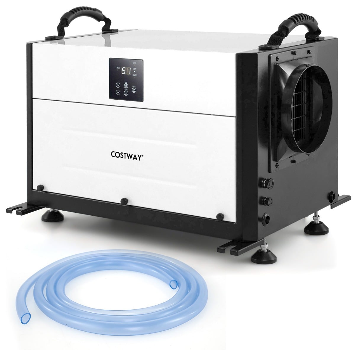 Luftentfeuchter mit 3 Modi & 24H Timer Bautrockner hängend 2 in 1 Industrie Trocknungsgerät Weiß