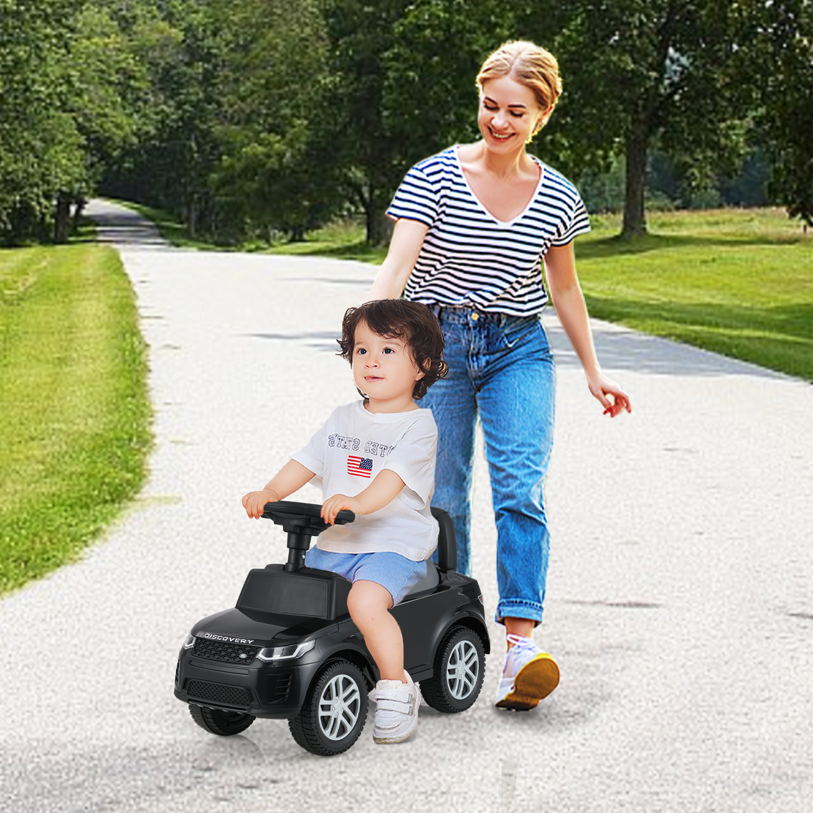 Rutschauto mit Stauraum Rutschfahrzeug Rutscher Kinderauto Schiebauto Spielzeugauto Schwarz