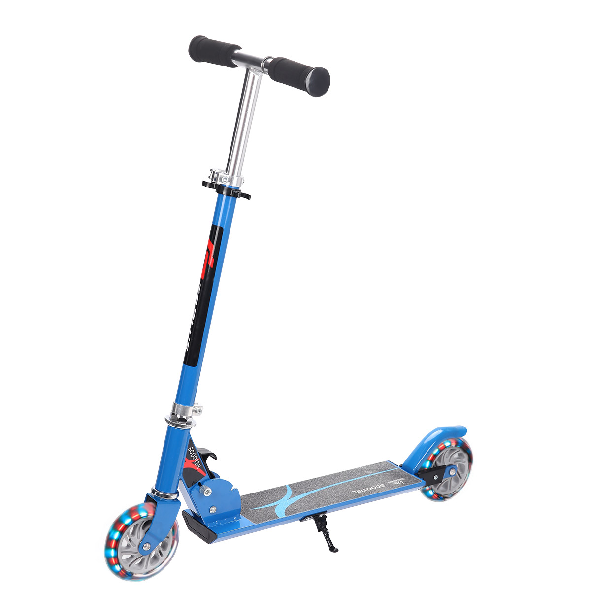 Scooter Roller Tretroller Kinderroller Cityroller klappbar bis 70KG-blau