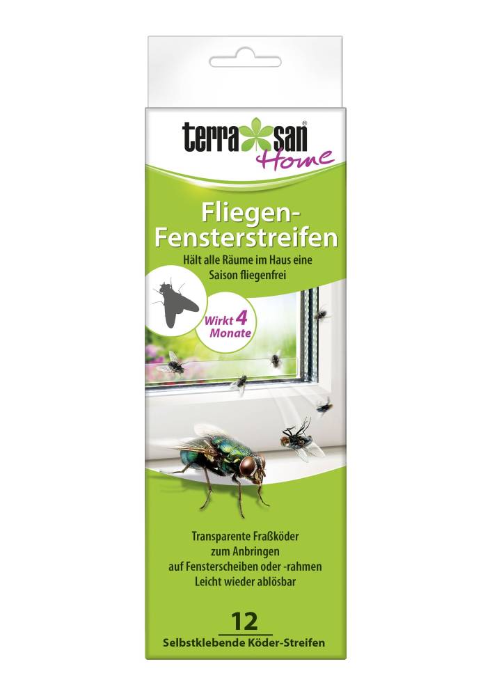 TERRASAN HOME® Fliegen-Fensterstreifen 12 Stück
