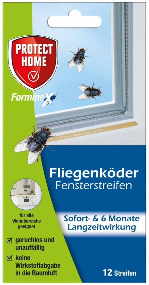 Protect Home FormineX Fliegenköder Fensterstreifen 12 Stück