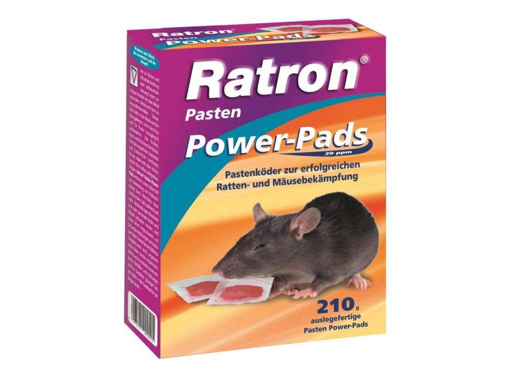 Ratron Pasten Power-Pads, anwendungsfertige Pastenköder gegen Ratten und Mäuse