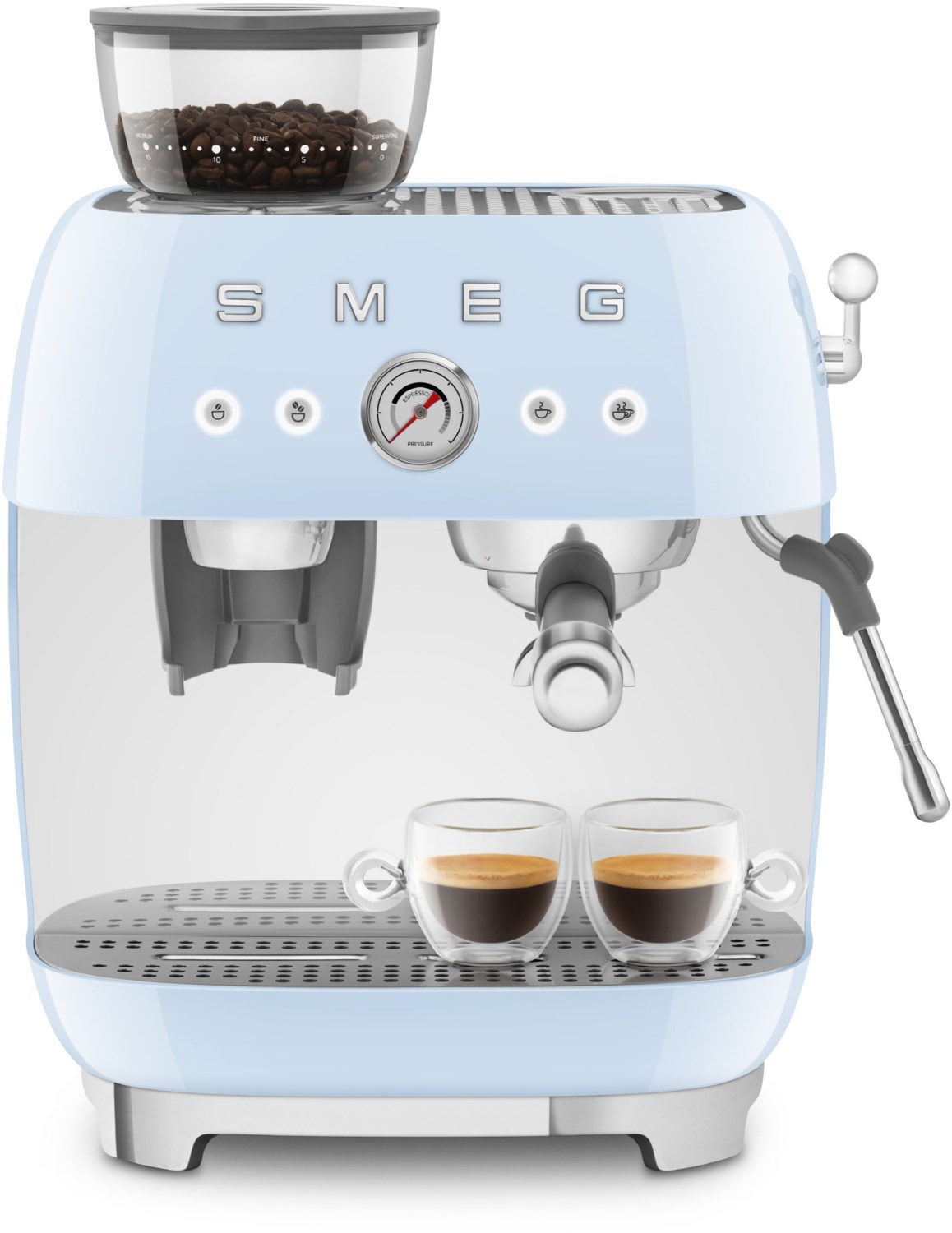 SMEG Espressomaschine 50's Style EGF03PBEU Pastellblau