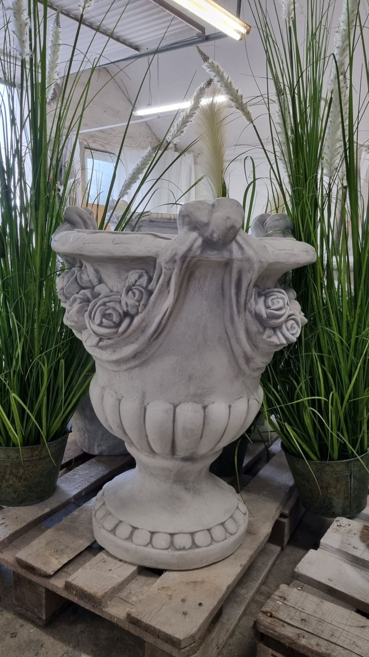 Pflanzschale 'Rose', antik grau