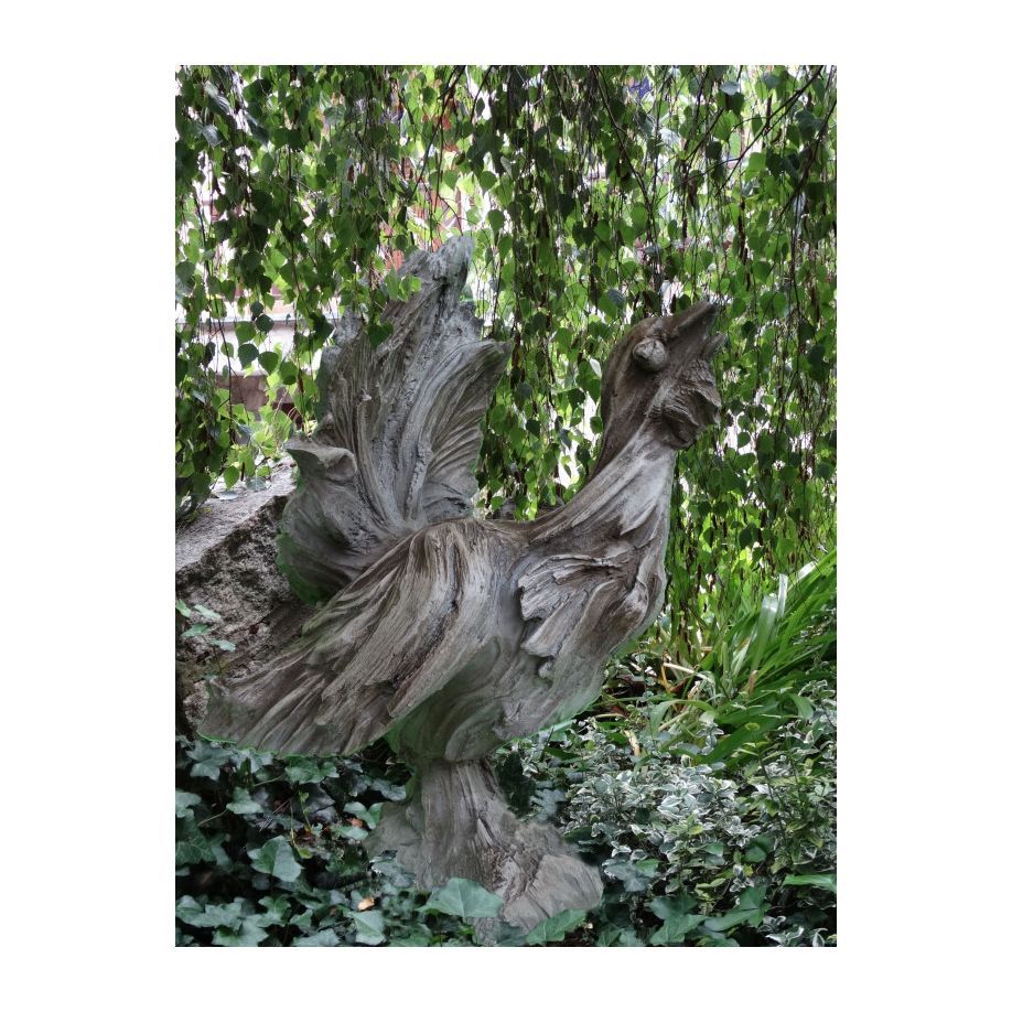 Wesen der Lüfte 'Birkhuhn', dunkler Steinguss - Original von Vidroflor