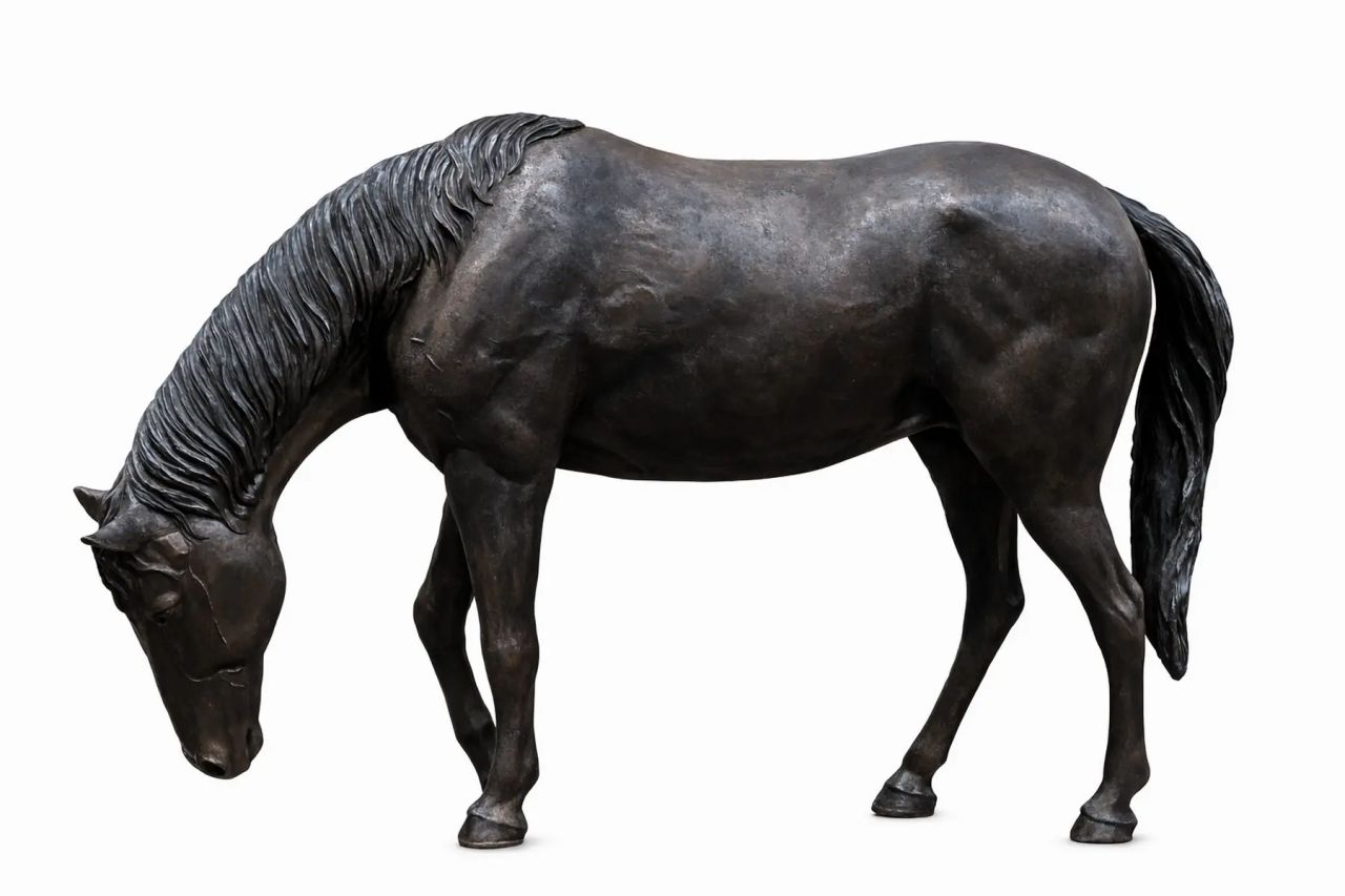 Bronzefigur Pferd, lebensgroß