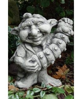 Gartenfigur Musiker-Troll 'Akkordeon' - Original von Vidroflor