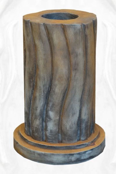 Gartenfigur geschwungene Säule, rund, Rosteffekt - Original von Vidroflor