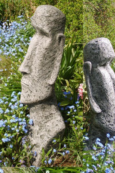 Gartenfigur 'MOAI', Kopf, © by Fiona Scott - Original von Vidroflor