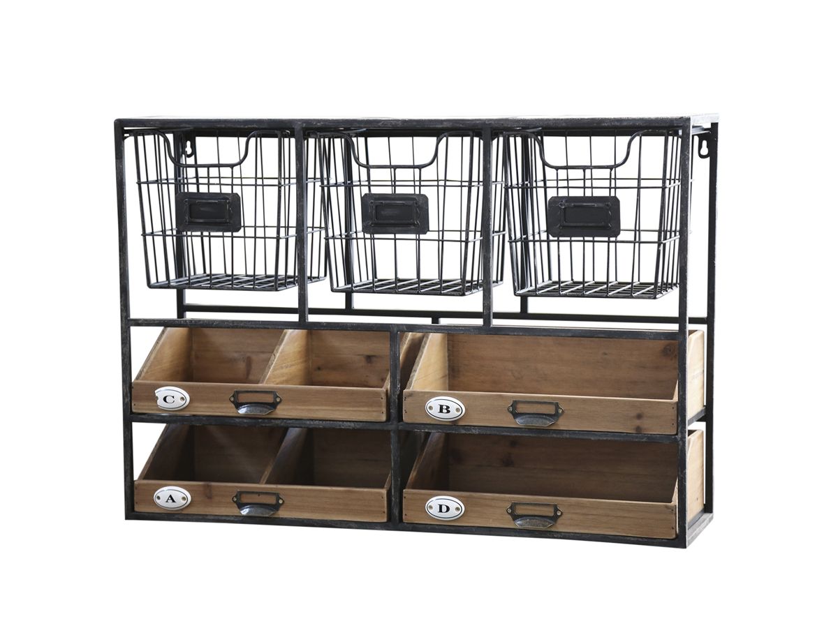 Wandregal mit Schubladen von Chic Antique