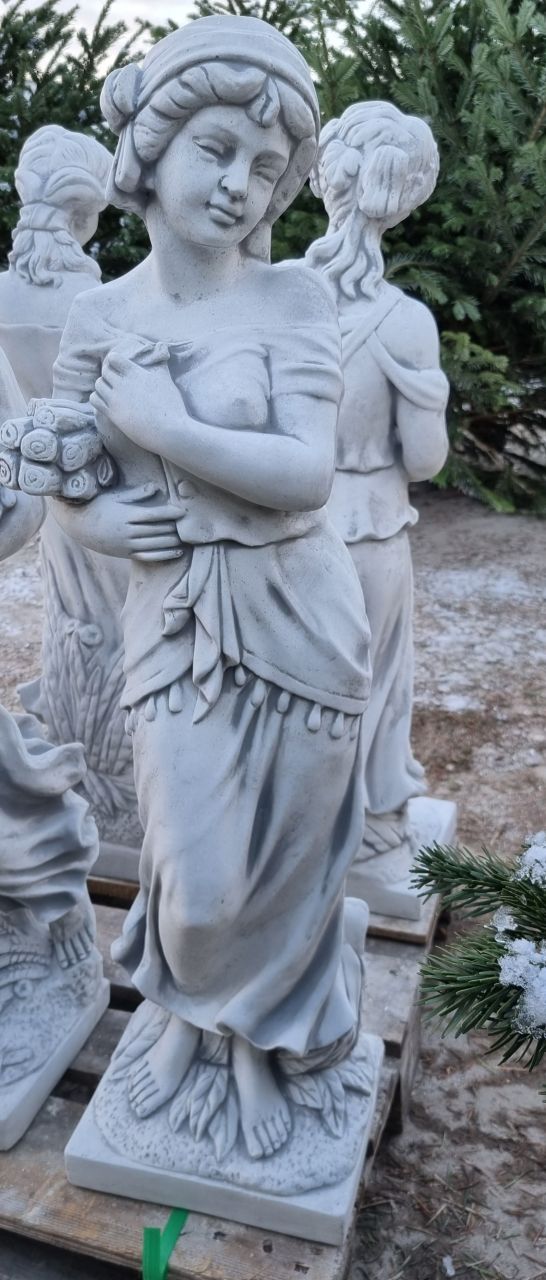 Gartenfigur 4 Jahreszeiten 'Winter', antik grau