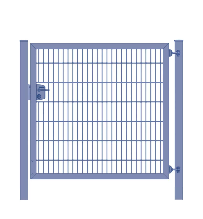 Zauntür / Gartentor Premium-Plus-Line 8/6/8 Anthrazit Breite 100cm x Höhe 100cm 5 Jahre Garantie - Top Qualität