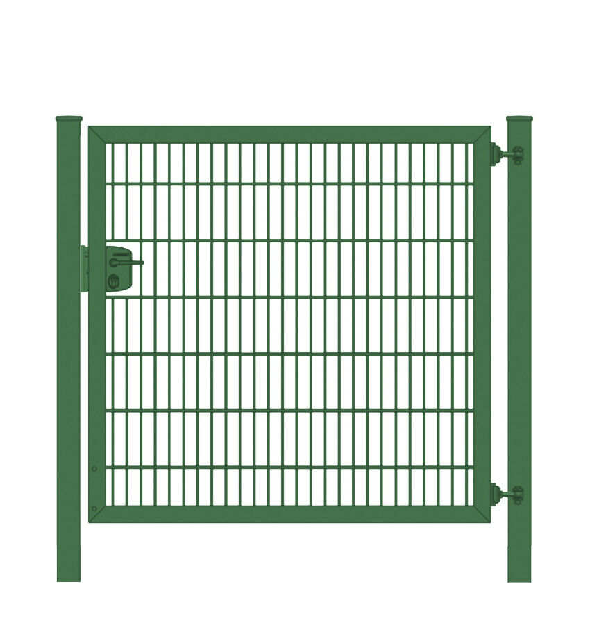 Elektrisches Gartentor / Zauntor Premium Plus 8/6/8 Moosgrün Breite 100cm x Höhe 160cm 5 Jahre Garantie - Top Qualität