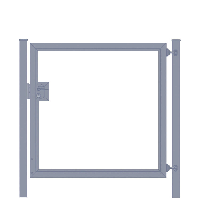Gartentor 1-flügelig Premium für senkrechte Holzfüllung; anthrazit; Breite 150 cm x Höhe 180 cm