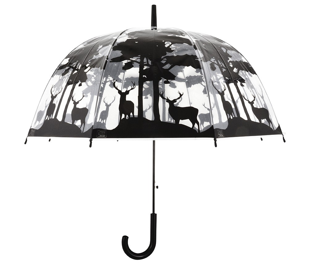 Regenschirm Hirsche Wild Wald Transparent Stockschirm Durchsichtig