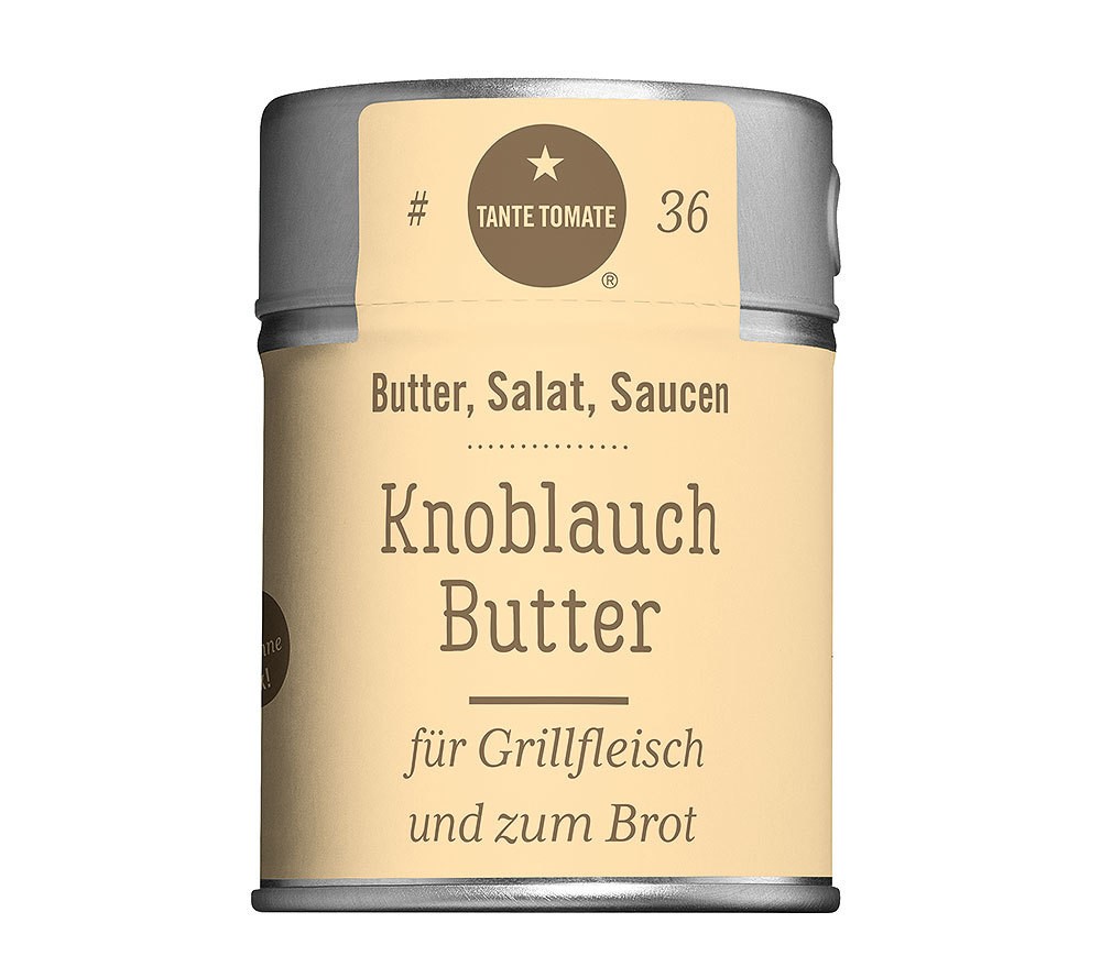 Tante Tomate - KnoblauchButter - für Grillfleisch und zum Brot - Gewürzmischung 60g