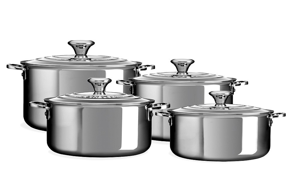 Le Creuset 3-Ply PLUS Topfset 4-teilig Edelstahl