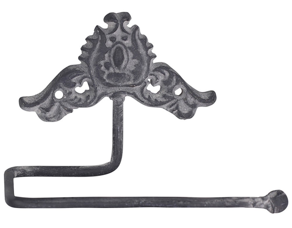 Chic Antique Toilettenpapierhalter Barock Eisen Antik-Stil Shabby Grau