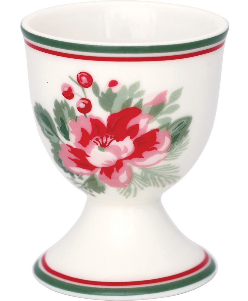 Greengate Eierbecher Charline White Porzellan Weiß
