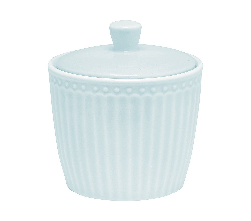 Greengate Zuckerdose Alice Pale Blue Steingut Blau