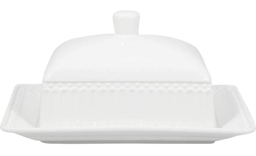 Greengate Butterdose Alice White Porzellan 9cm Weiß