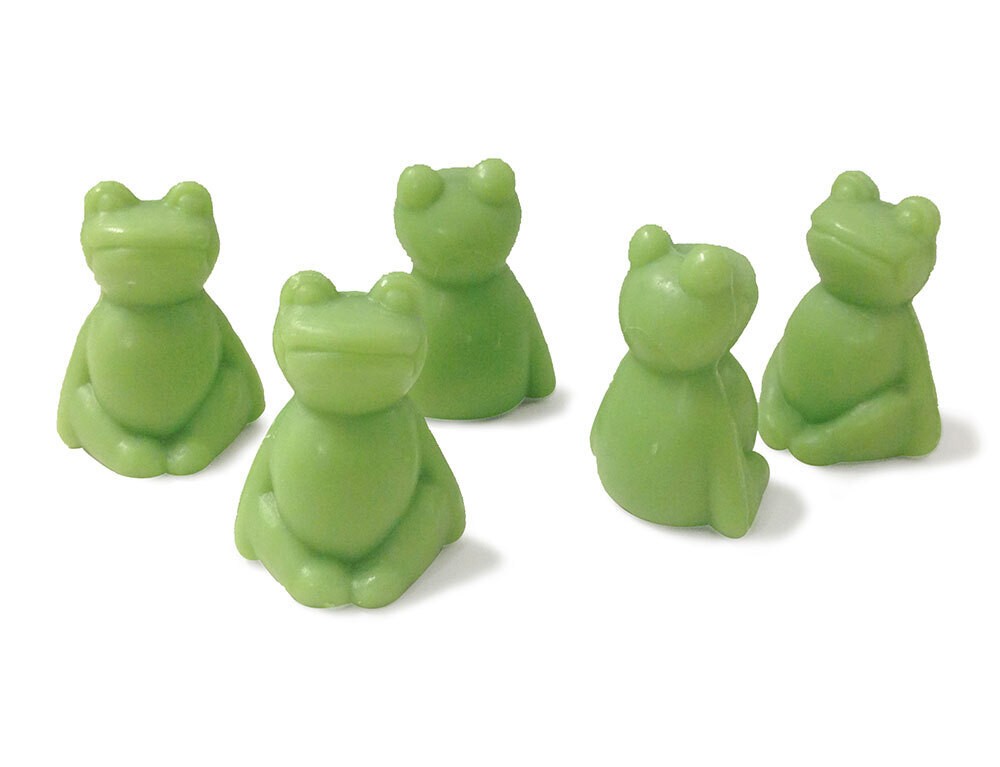 5 x Kinder Seife Figur Frosch Duft Apfel (Grenouille Vert Pomme) Motivseife 25g