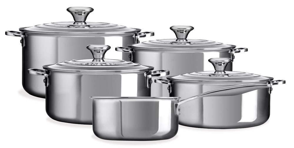 Le Creuset 3-Ply PLUS Topfset 5-teilig Edelstahl