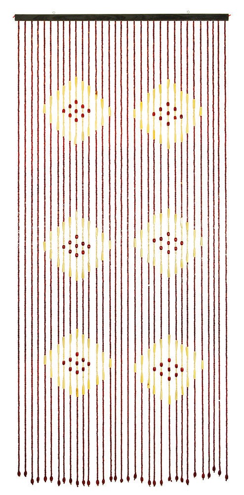 Türvorhang Bambus Perlen Insektenschutz Fadenvorhang Deko Raumteiler 90x200 cm