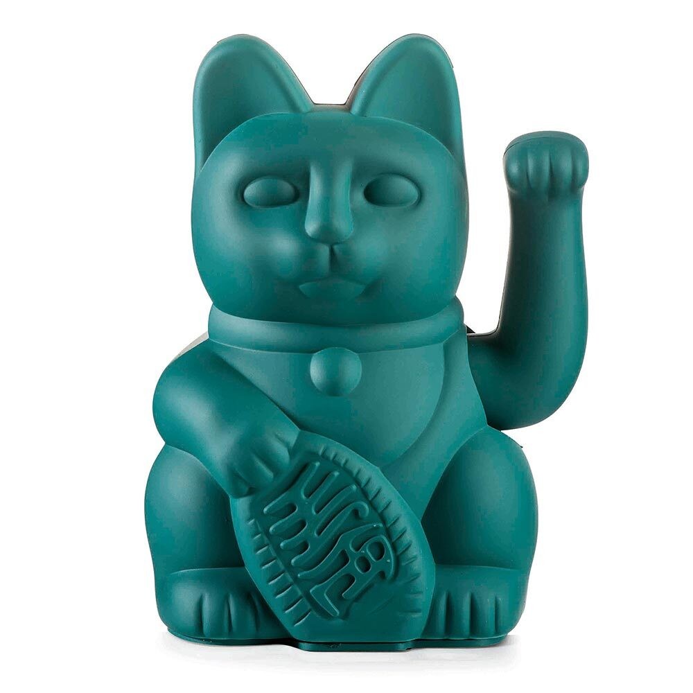 DONKEY Winkekatze Grün Maneki Neko Lucky Cat Glücksbringer 15cm