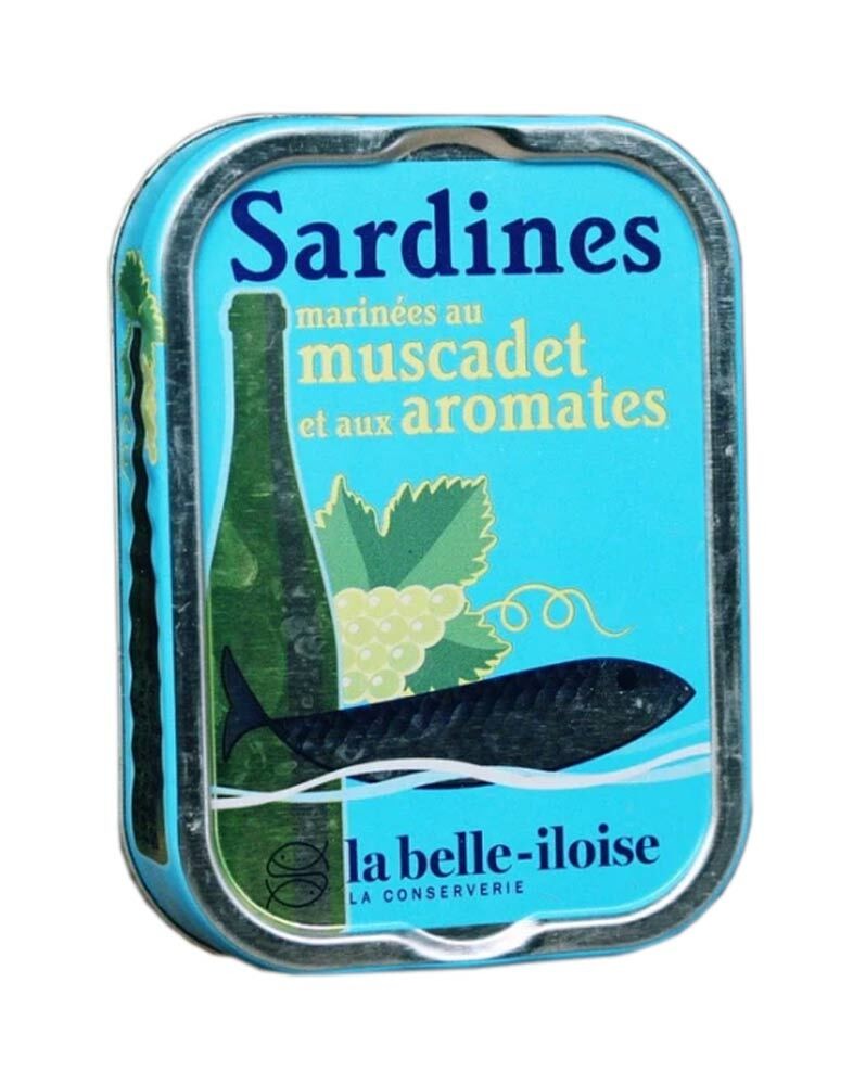 la belle-iloise Sardinen in Olivenöl und Muscadet-Wein - Dose 115 g