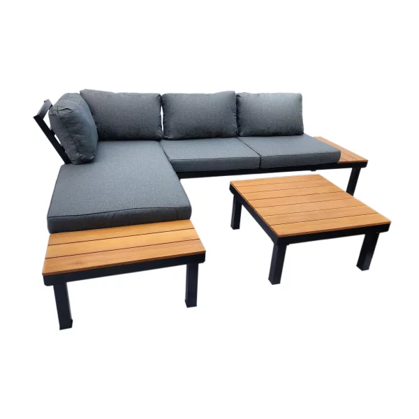 Gartenmöbel Lounge Set Noja Eukalyptus inkl. Tisch