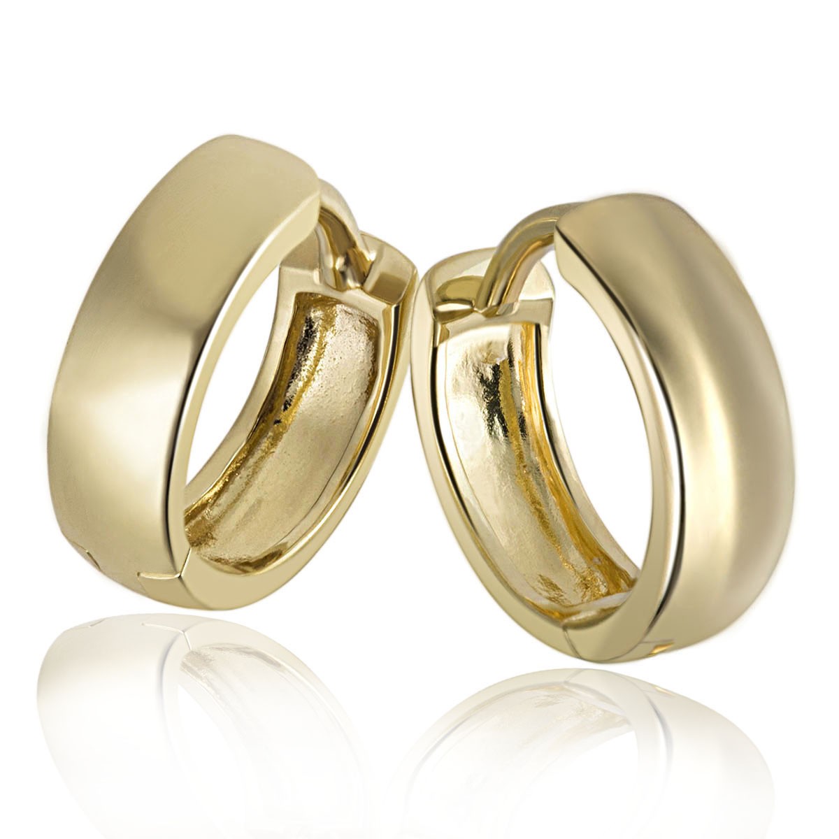 Paar Creolen Daily 375 Gelbgold Ohrringe 12mm hochglanzpoliert Alltagsklassiker