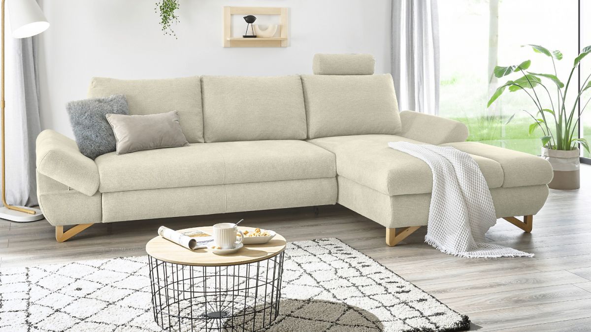 Ecksofa Skalm in beige 284 cm