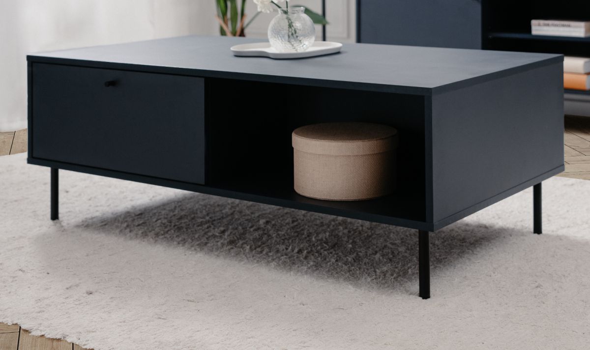 Couchtisch Barina in blau 110 x 60 cm