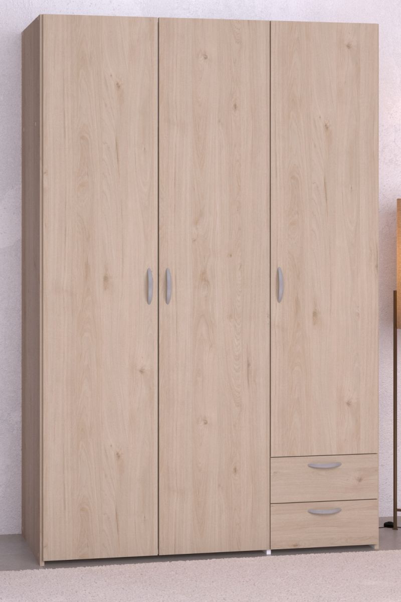 Furn.Design Kleiderschrank Enjour in Eiche 3-türig 120 cm
