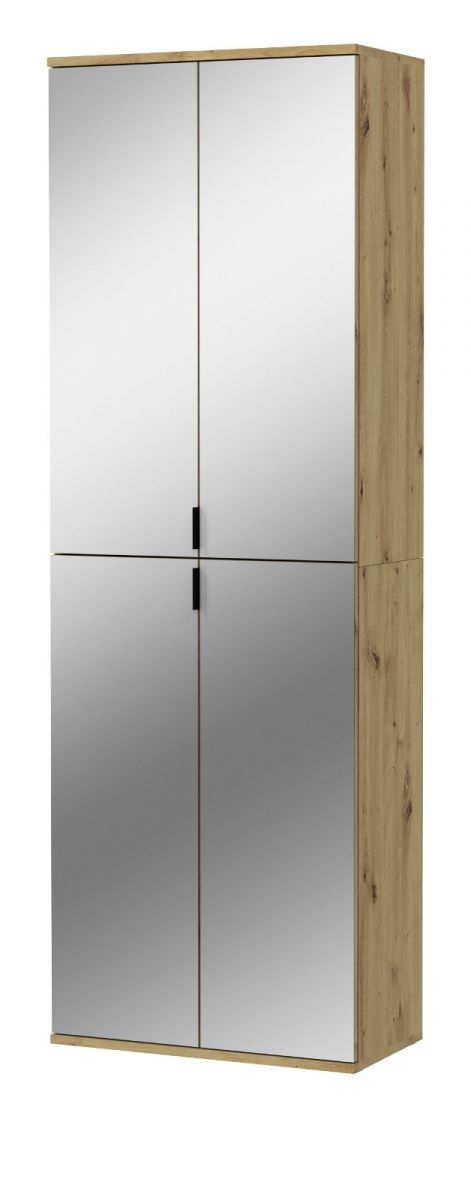 Garderobenschrank mit Spiegel Line-Up in Eiche 61 x 193 cm