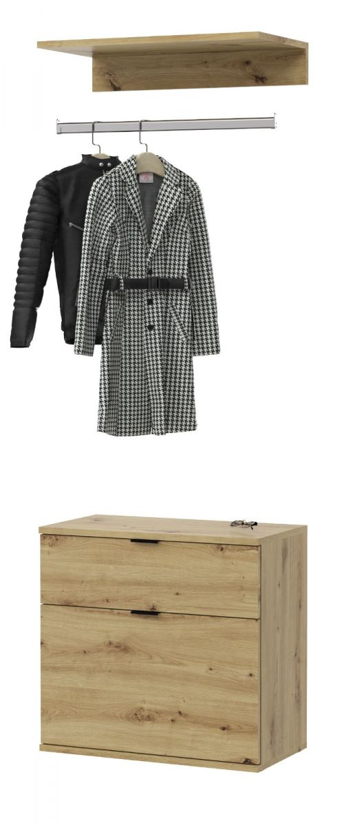 Garderobe Set Line-Up in Eiche 61 cm
