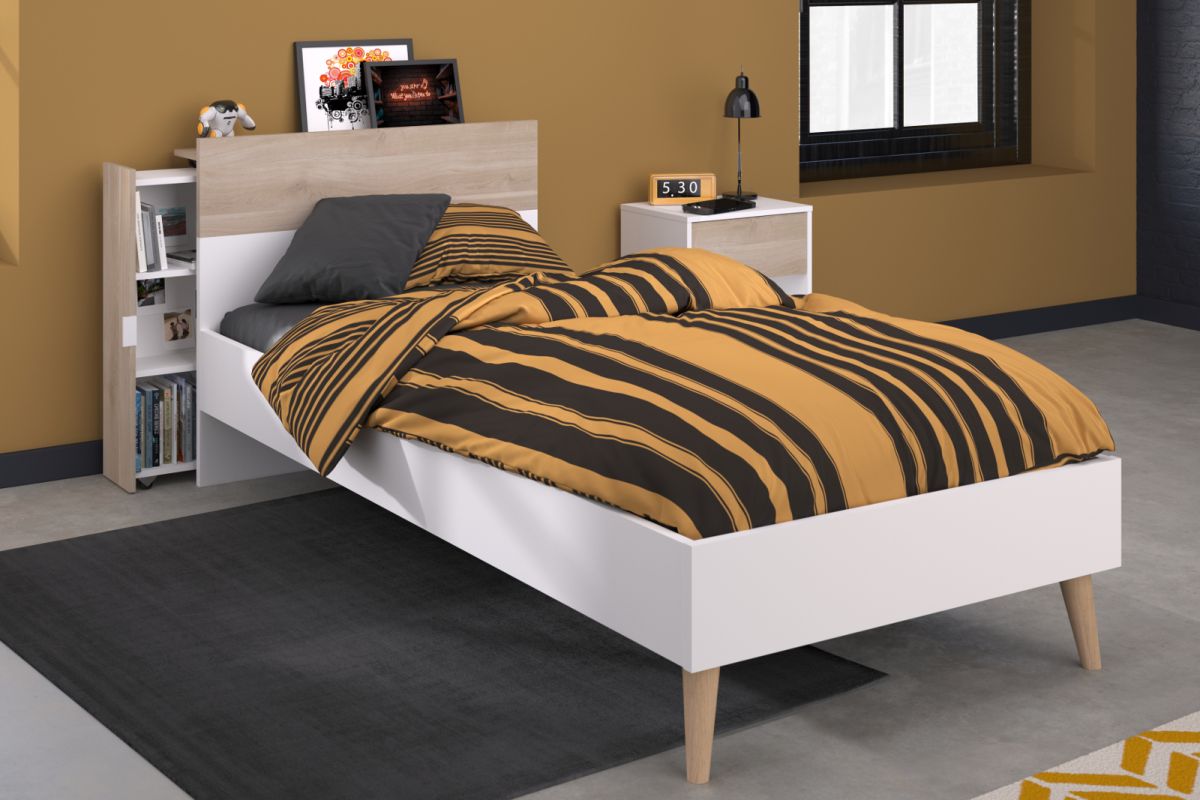 Parisot Kinderzimmer Aalborg in weiß und Eiche Jugendzimmer Set 3-tlg.