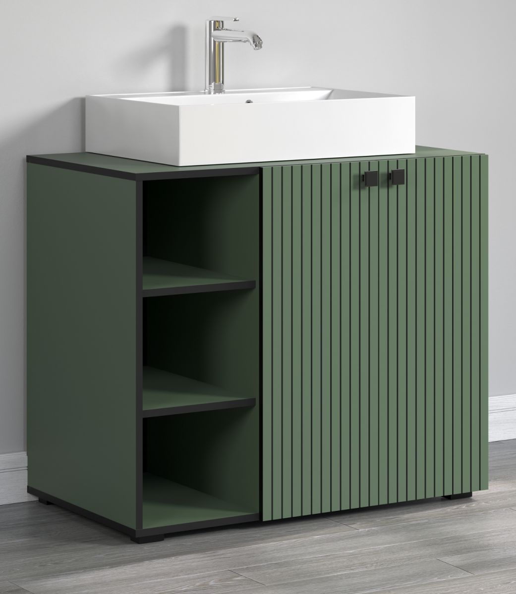 Waschtisch Bliss in grün inklusive Waschbecken 90 cm