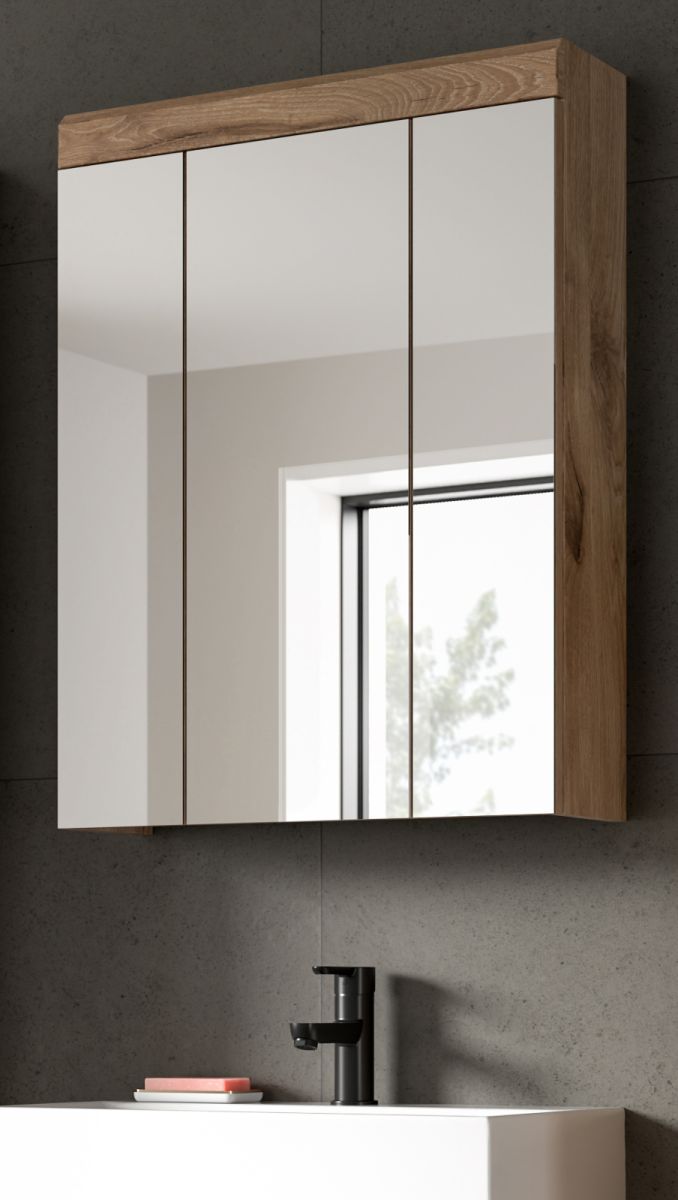 Badezimmer Spiegelschrank Willow in Eiche 60 cm