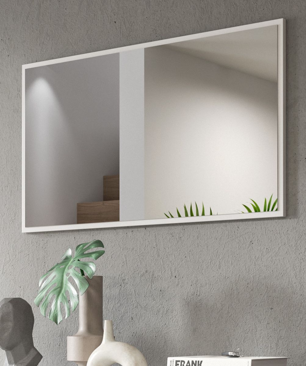 Spiegel SystemX in weiß 92 x 52 cm