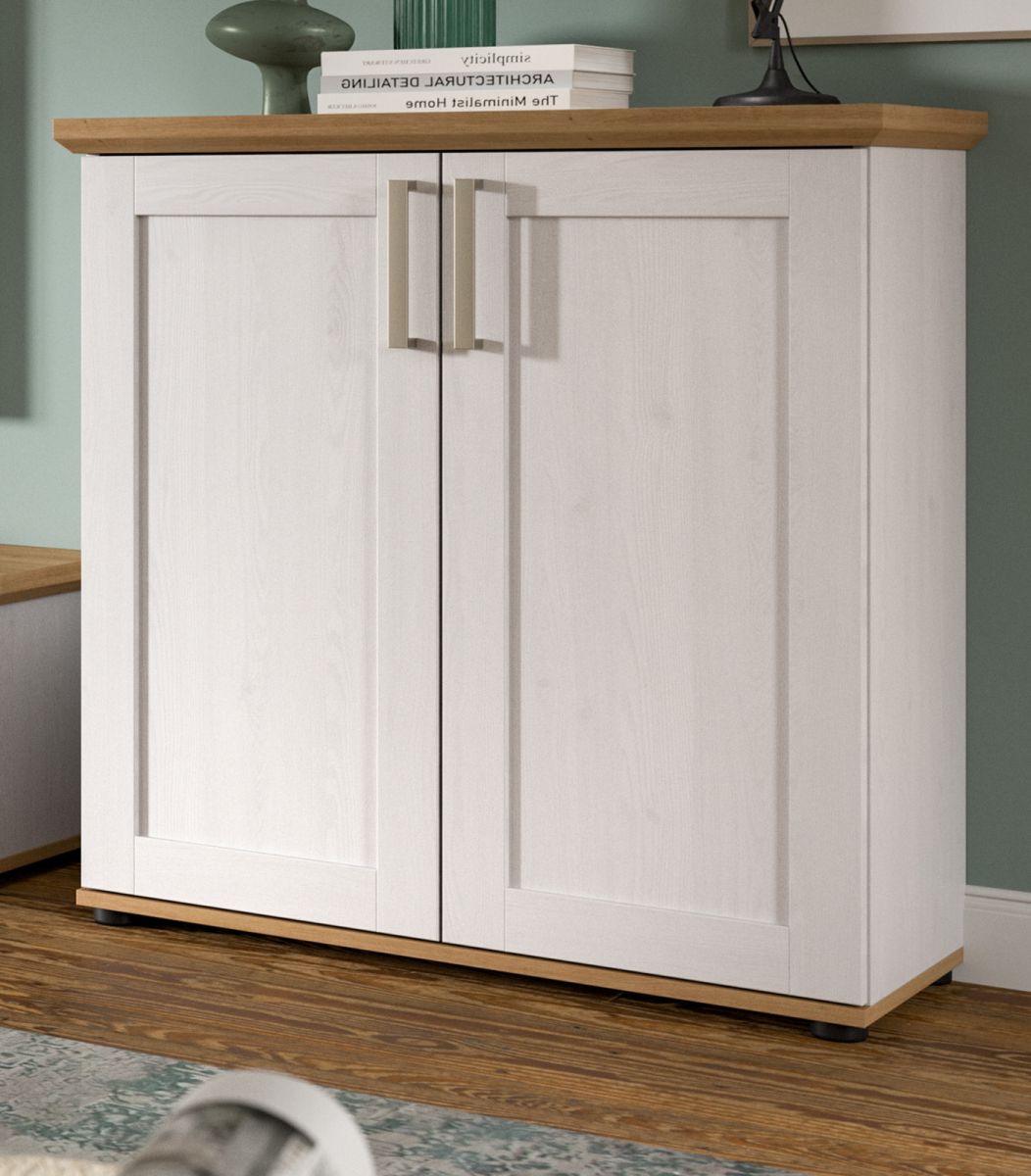 Kommode Mirano in weiß Lärche Landhaus 84 x 88 cm