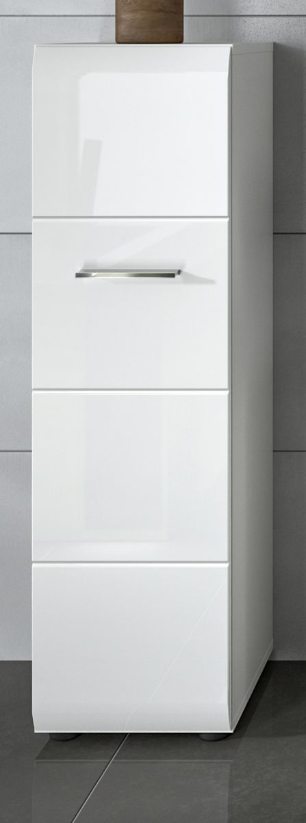 Badezimmer Kommode Cover in weiß Hochglanz 30 x 106 cm