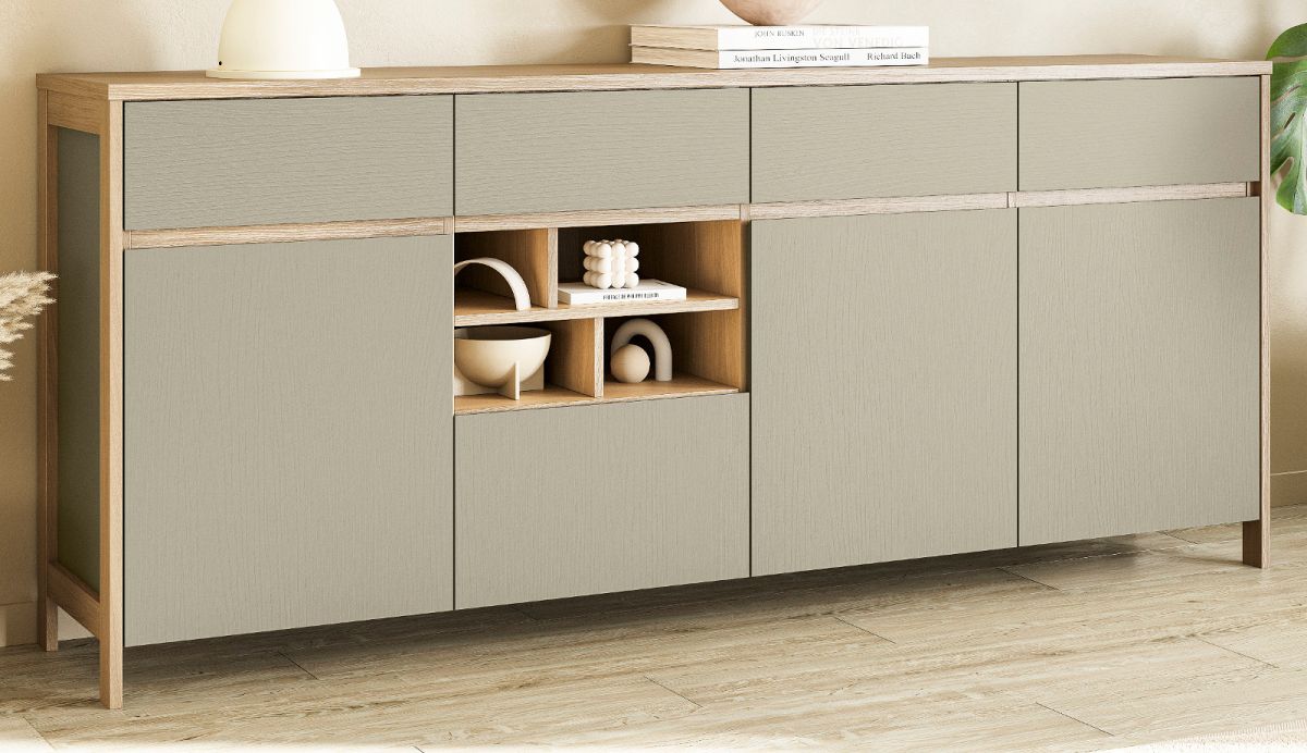 Sideboard Finnes in Salbei und Eiche 193 cm