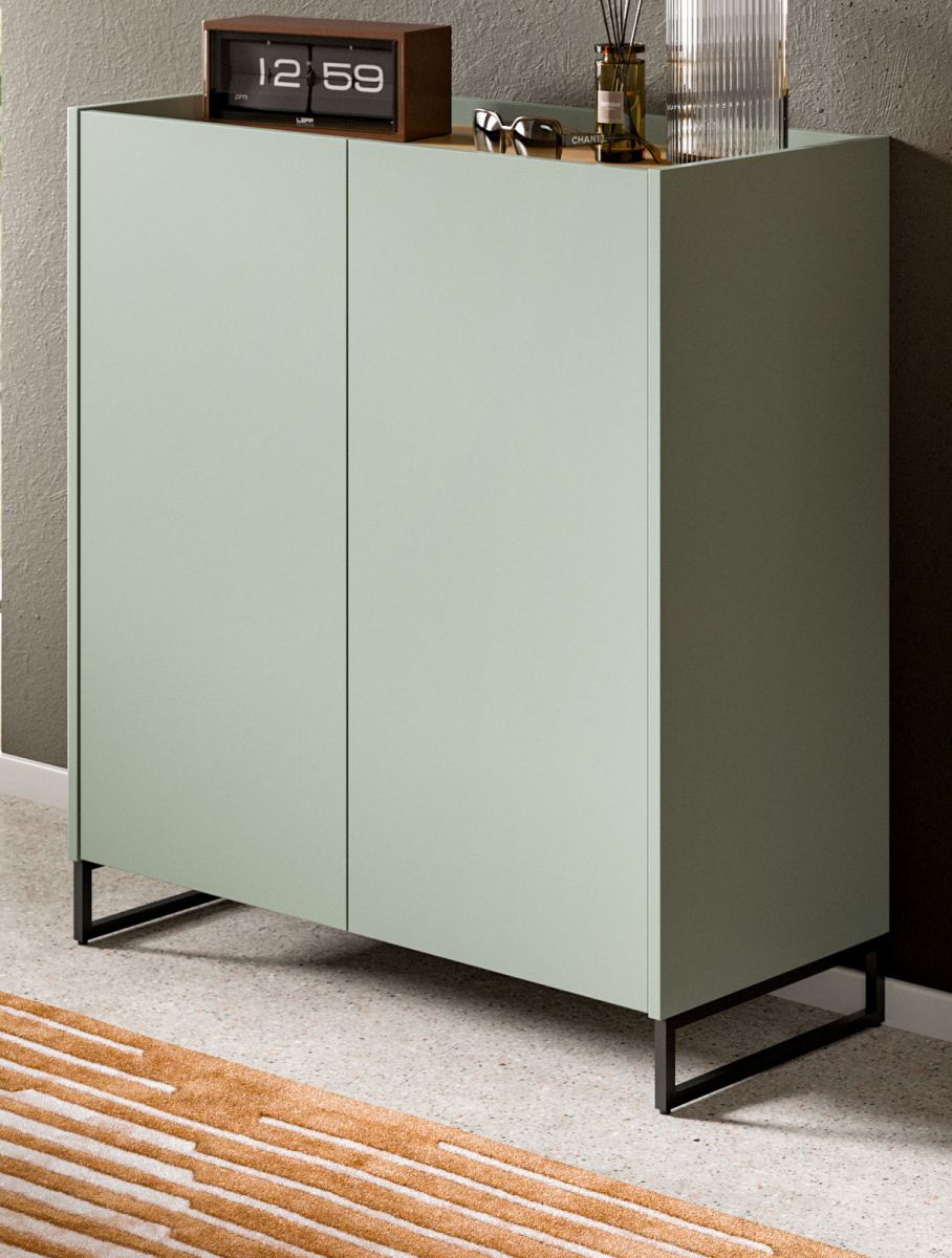 Schuhschrank Borga in salbei und Eiche 90 x 97 cm